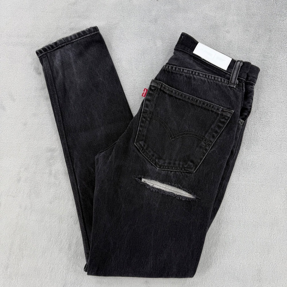 RE/DONE Levis Jeans Womens 24 Reconstructed Mens Faded Black Straight Leg USA